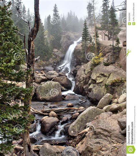 Alberta Falls In Rocky Mountain National Park Stock Photo Image Of