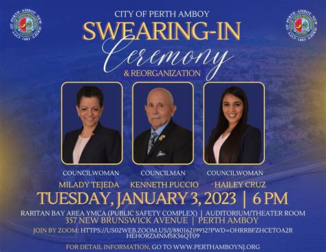 Media Advisory: 2023 Swearing In/Reorganization - City of Perth Amboy