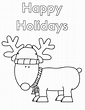 Happy Holidays Coloring Page (2) - Simple Mom Review