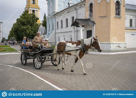 Riding Tourists On The Cathedral Square Of The Kolomna Kremlin Kolomna