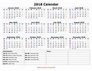 Printable yearly calendar 2018 with US holidays | Free-calendar ...