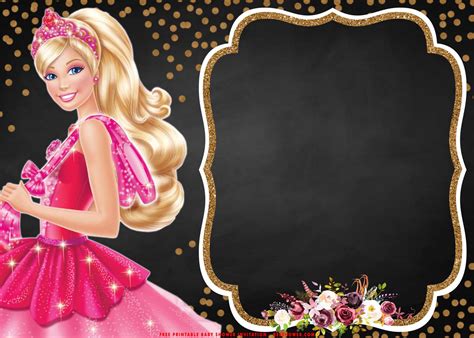 Free Printable Barbie Birthday Invitation Templates Beeshower