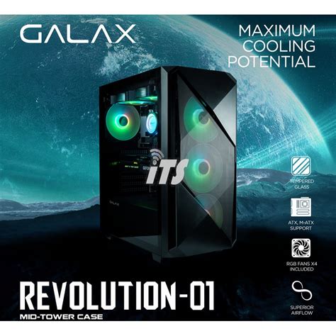 Galax Revolution 01 Mid Tower Argb Chassis 4 Rgb Fan Shopee Malaysia