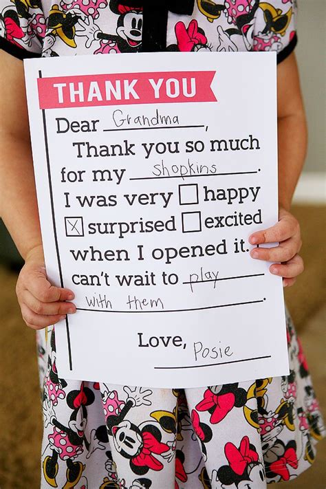 Thank You Letter For Kids Free Printable Birthdays And Free