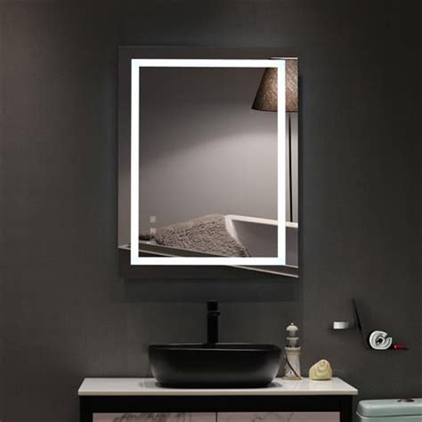 Ubesgoo 36x28 Inch Led Lighted Bathroom Mirror Silvered Wall Mounted