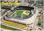 Detroit Tiger Stadium Aerial View 1990s Postcard #3 with Parked Buses ...