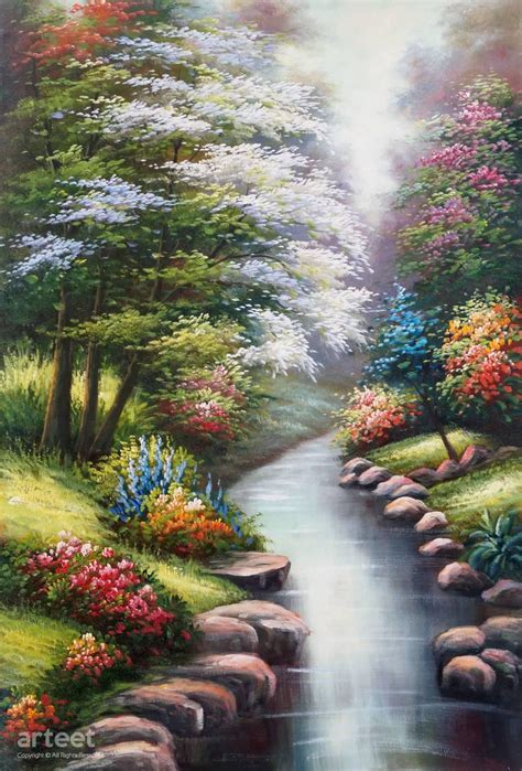 Forest Stream Painting At Explore Collection Of