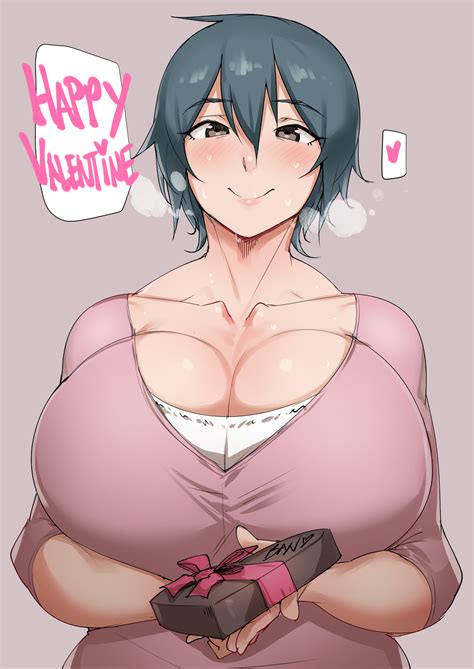 Rule 34 Busty Cleavage Happy Valentine Huge Breasts Large Breasts