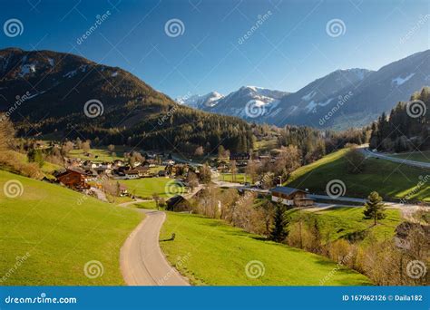 A Beautiful View Of A Little Austrian Village Named Schladming And