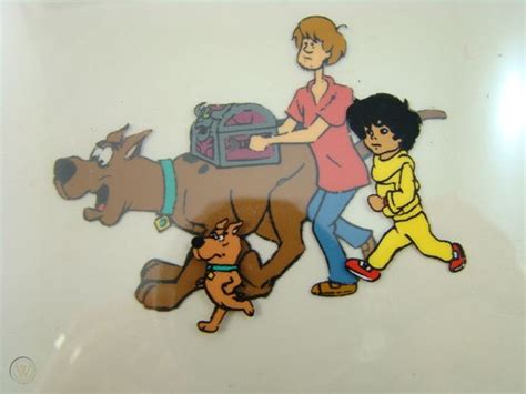 13 Ghosts Scooby Doo Cartoon Cel Art Gang Running Vtg 86802050