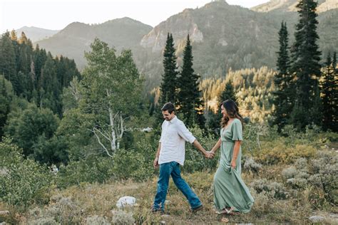 Playful Engagement Session In The Mountains Utah Elopement