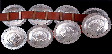 Navajo First Phase Style Silver Concho Belt