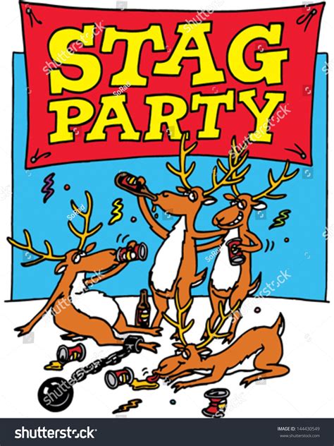 Stag Party Stock Vector 144430549 Shutterstock