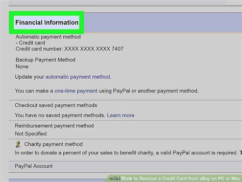 Check spelling or type a new query. Easy Ways to Remove a Credit Card from eBay on PC or Mac: 6 Steps