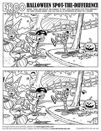 Halloween Spot The Difference Tims Printables