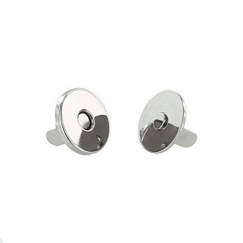 Round Thin Magnetic Snap 14mm Diameter Nickel Plate