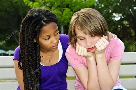Teenager Consoling Her Friend — Stock Photo © Elenathewise 4719641