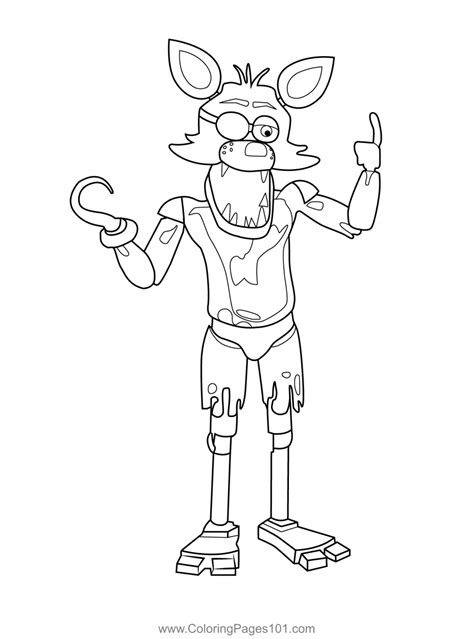 Foxy Fnaf Coloring Page For Kids Free Five Nights At Freddys