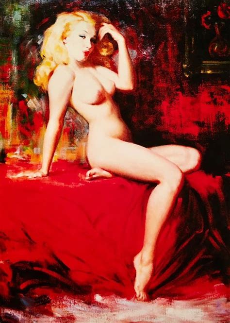 Marilyn Monroe By Earl Moran X Nude Pinup Girl Movie Star Etsy