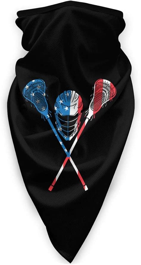 Lacrosse American Flag Lacrosse Player Adult Sport Windproof Mask