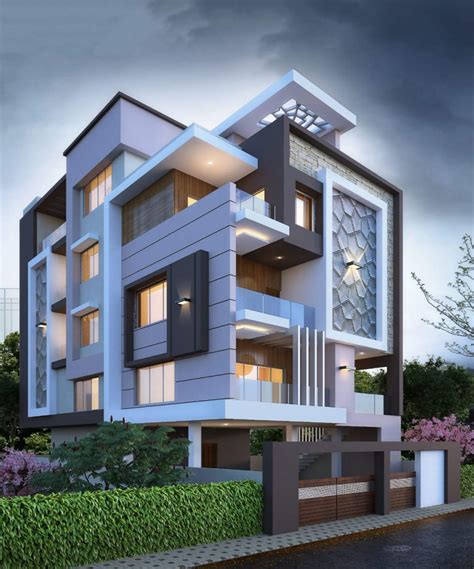 Luxury Triplex Elevation Best Exterior Design Architectural Plan