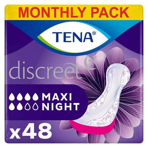 Tena Discreet Maxi Night Incontinence Pads For Heavy Bladder Weakness
