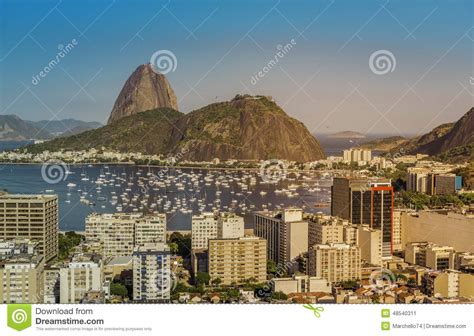 Beautiful View Of Botafogo Bay In Rio De Janeiro Stock