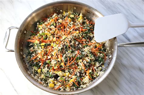 Cauliflower fried rice puts a healthy spin on a classic chinese stir fry recipe. CAULIFLOWER RICE VEGGIE STIR FRY | Tracy Bechtel Wellness