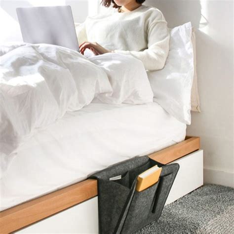 Bis zu einer matratzenbreite von 140 cm erhalten sie gratis: Betttaschen topxingch Nachttisch Caddy Aufbewahrungstasche ...
