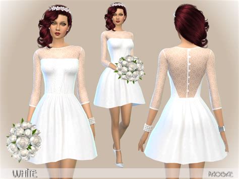Sims 4 Ccs The Best Wedding Dress By Paogae