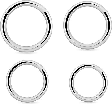 Crazy Factory 4 Piece Segment Ring Set 12 Mm Surgical Steel Segment Ring Set Of 4 Four