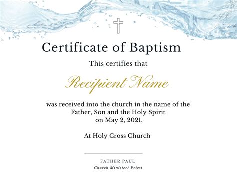 Free Editable Baptism Certificate Template Of 3 Bapti