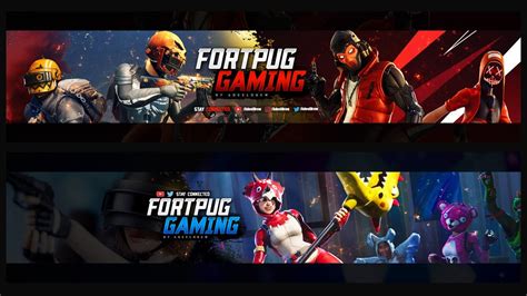 Fortpug Youtube Gaming Banner Art Free Download Psd Template 10k