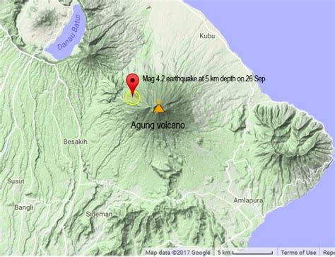 bali volcano map