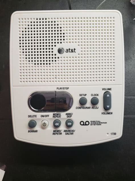 Atandt Digital Answering Machine Model 1739 Ebay