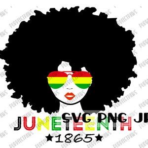 Juneteenth Afro Lady Svg