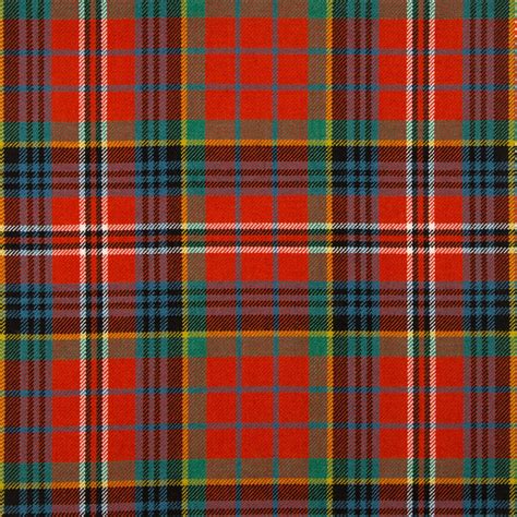 Macpherson Red Ancient Medium Weight Tartan Fabric Lochcarron Of Scotland