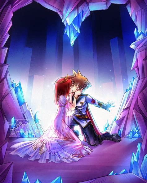 The Princess Of Light Sora And Kairi By Holleysart On Deviantart