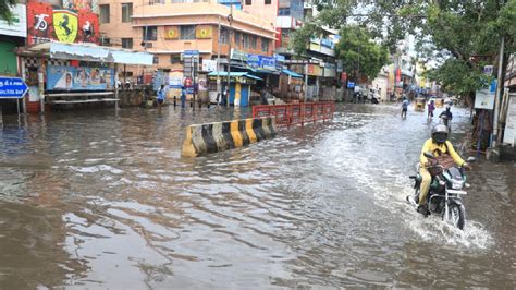 Chennai Rains Gp Road Closed Due To Water Stagnation