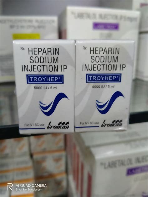 Troikaa Heparin Sodium Injection 5000 Iu 1 Vial Prescription At Rs 65