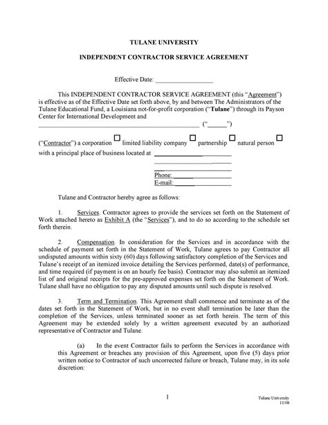 Editable 50 Professional Service Agreement Templates And Contracts