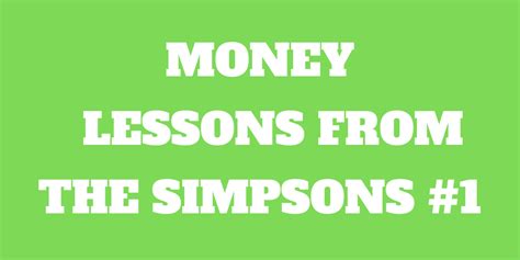 5 Money Lessons From The Simpsons 1 The Poor Swiss