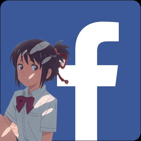 Mitsuha In Facebook 💕 Em 2021 Ícone De App Ícones Sociais Anime