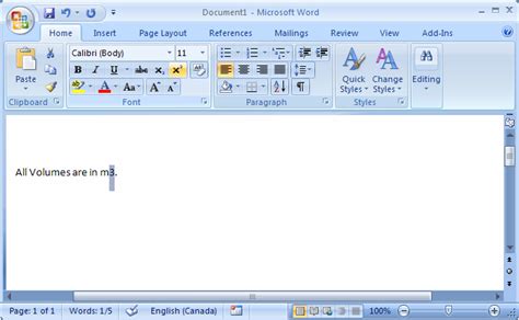 Ms Word 2007 Create A Superscript Value