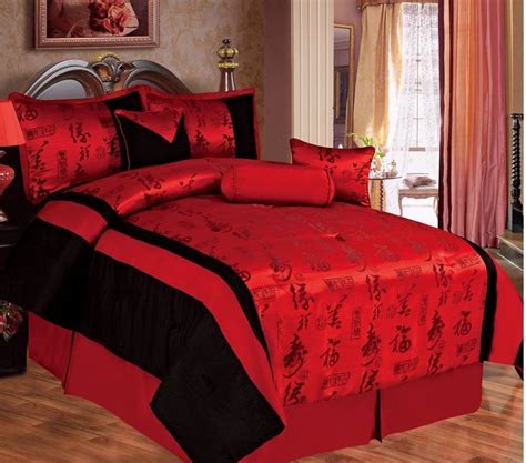 Perhaps you want to narrow your search and focus. Amazon.com - Bednlinens 7 Piece Queen Asian Red Black ...
