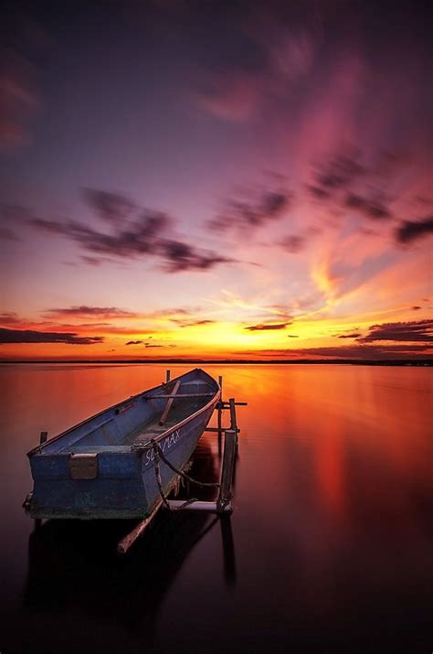 Floating Boat At Sunset Sunset Nature Sunset Amazing Sunsets