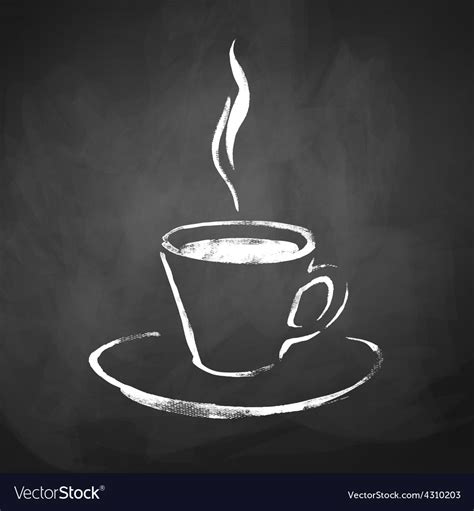 A Cup Coffee With Steam Royalty Free Vector Image
