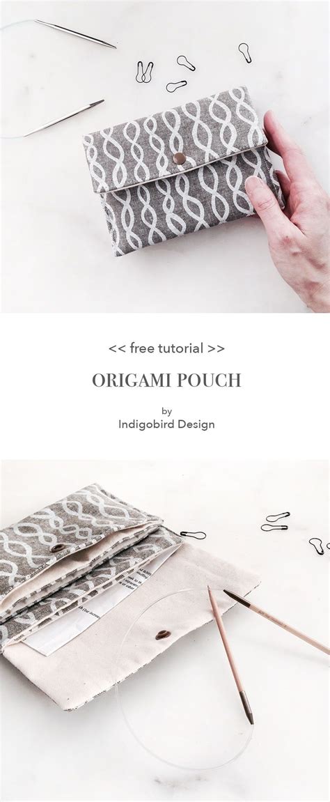 Free Tutorial Origami Pouch Modern Sewing Patterns Sewing Ideas