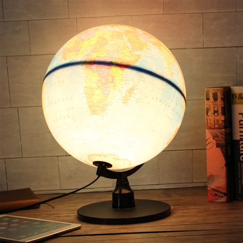 New Universal Led World Globe Rotating Swivel Map Of Earth Atlas