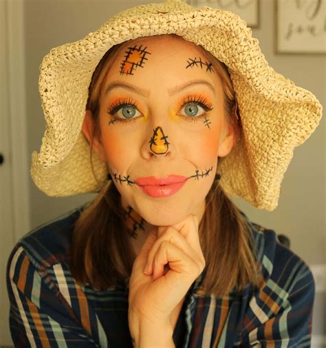 Cute Easy Scarecrow Makeup Halloween Tutorial Nikki B S Health And Beauty Blog